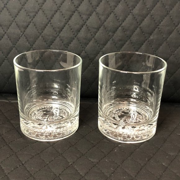 Vintage Crown Royal Low Ball Whiskey Glass Set of 2 - Picture 1 of 3